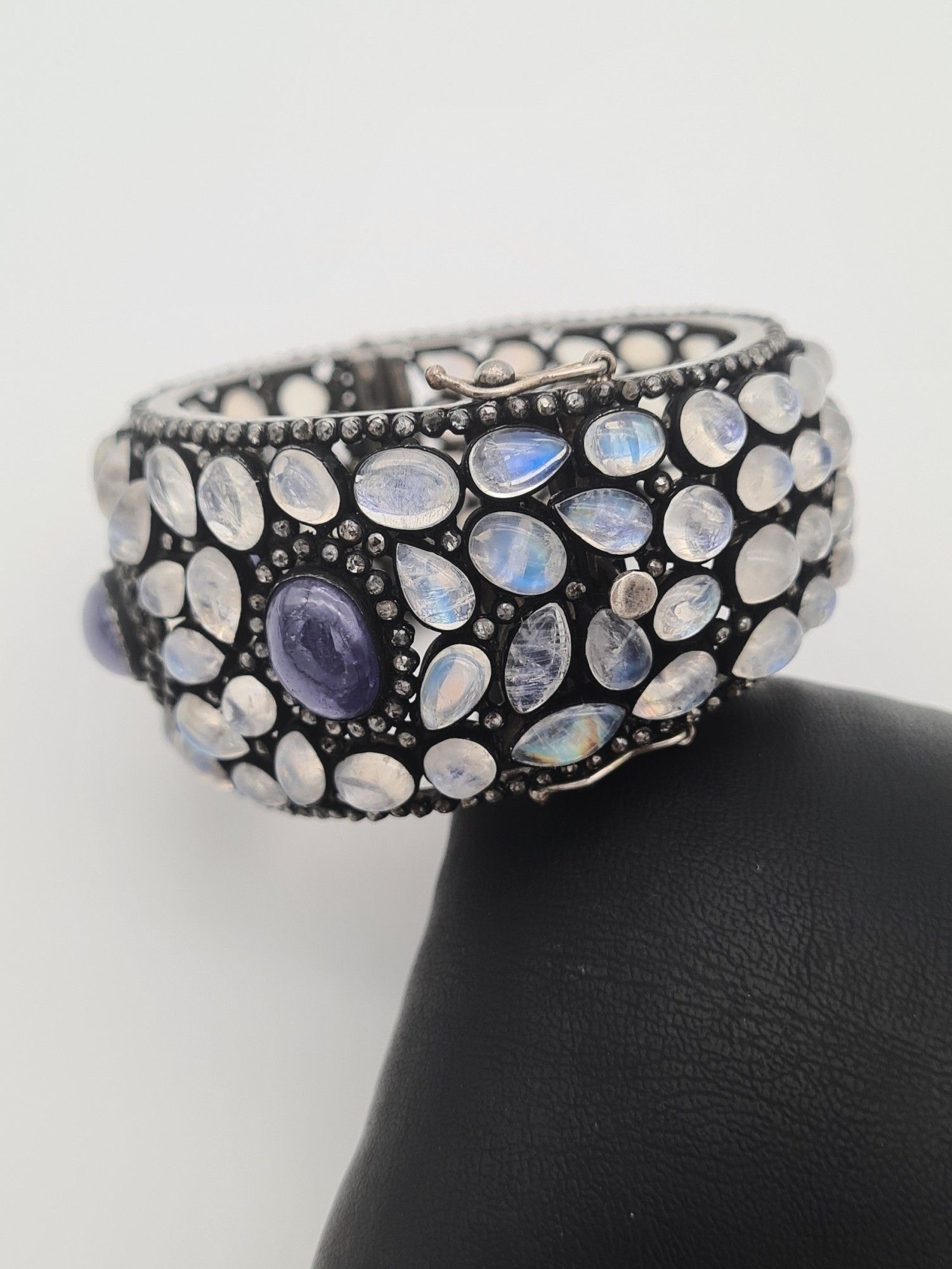 Tanzanit Opal ve Elmas Oval Bilezik 3
