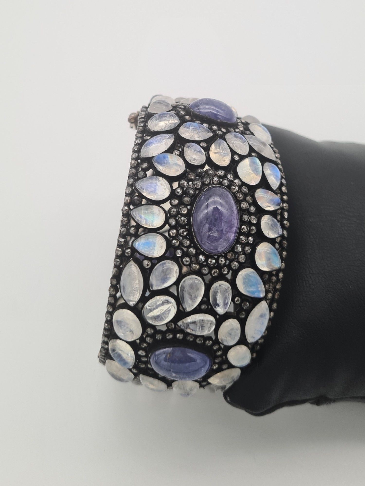 Tanzanit Opal ve Elmas Oval Bilezik 4
