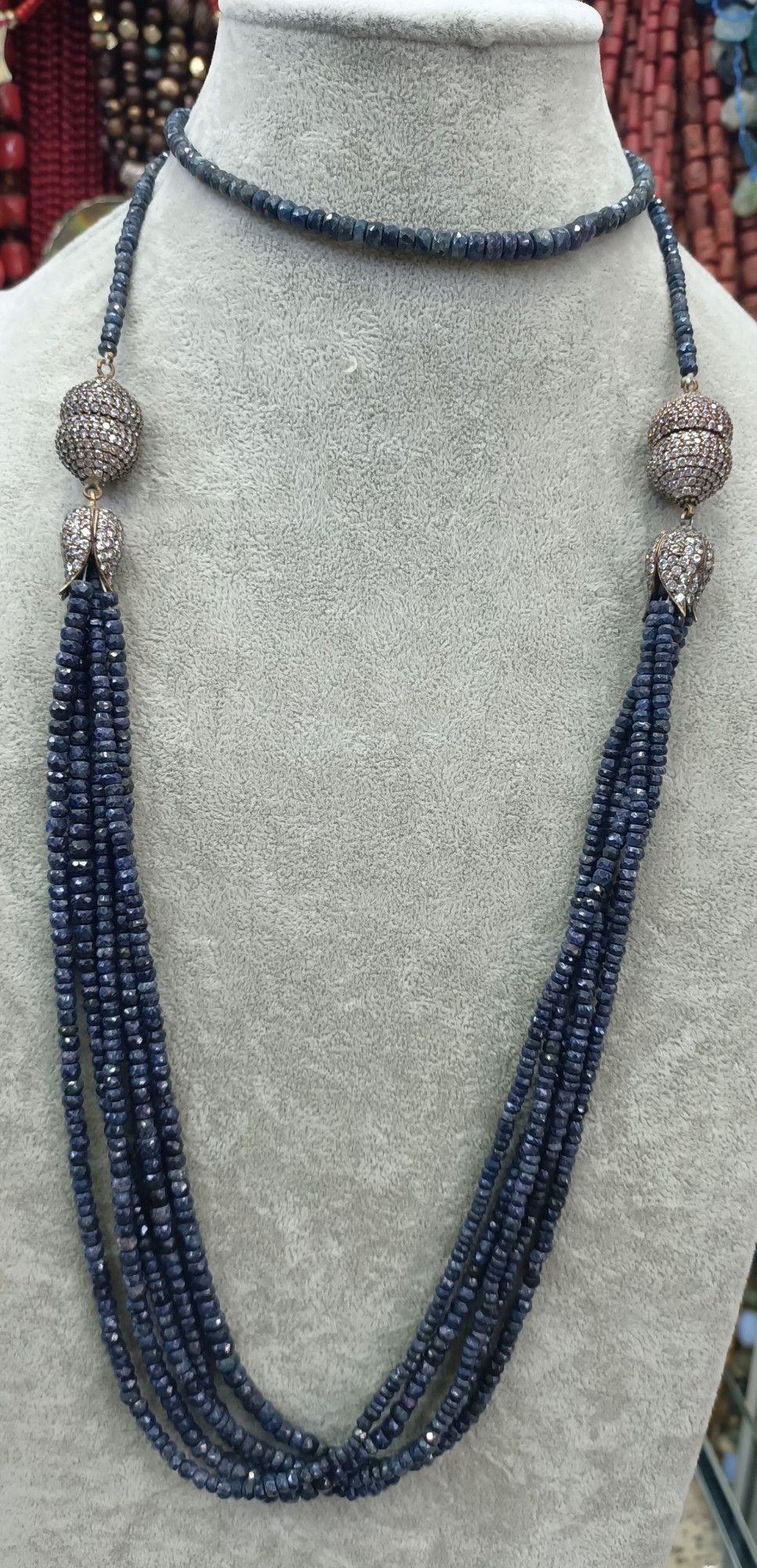 Safir ve Zircon Kolye