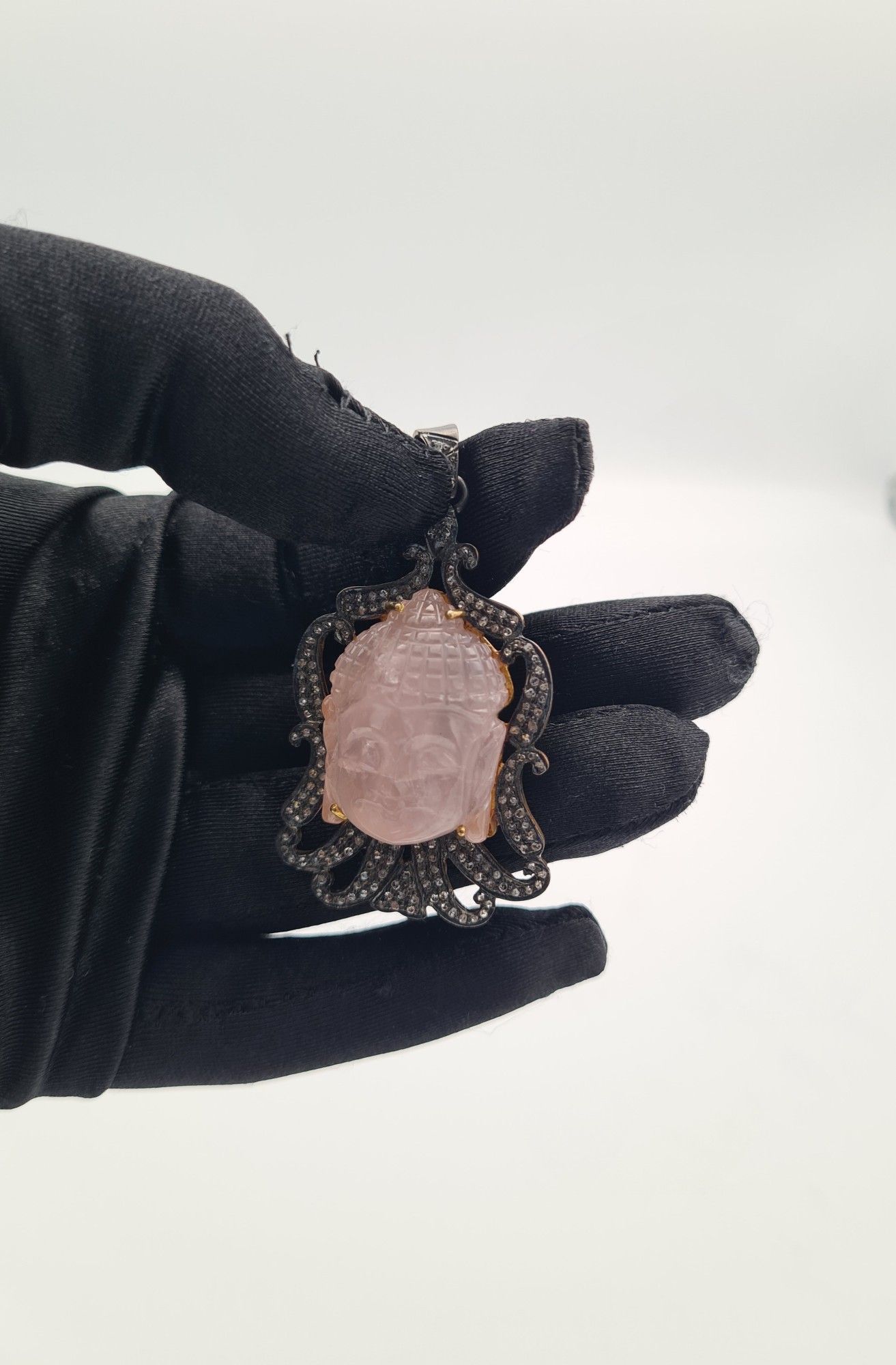 Pembe Kuvars Kolye Ucu #3