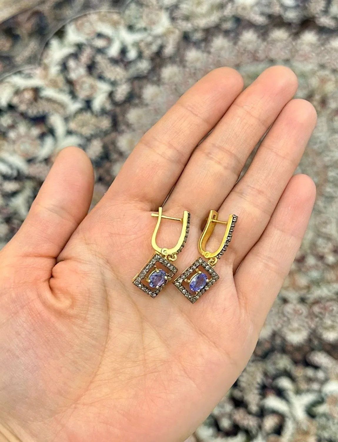 Tanzanit Küpe #3