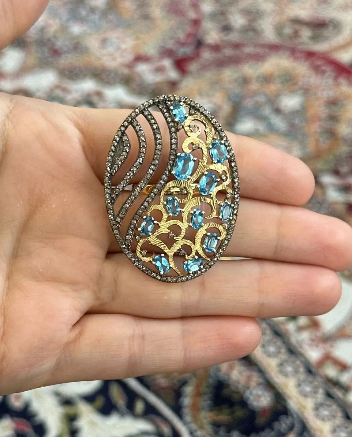 Mavi Topaz Yüzük #3 3