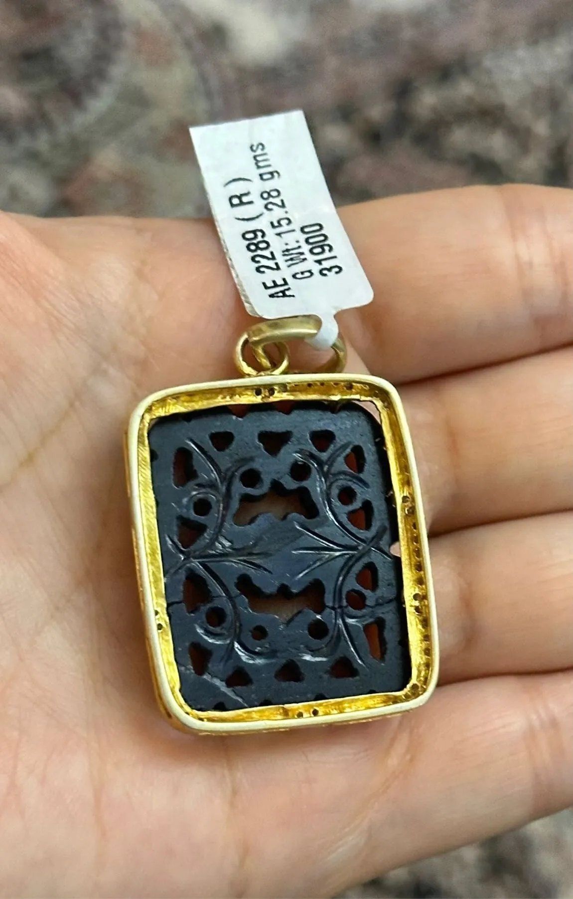 Safir İşlemli Kolye Ucu 