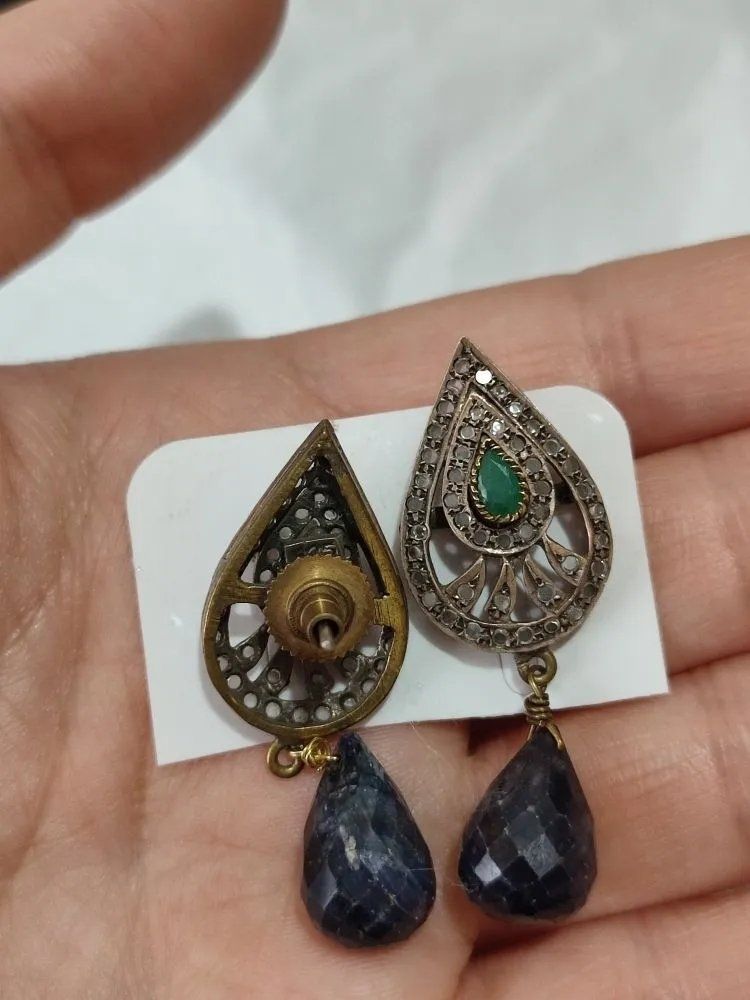 Yakut Zümrüt Küpe #5