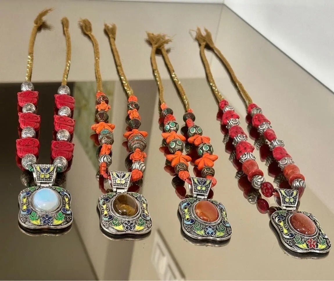 Mercan Mine İşlemli Kolye 6