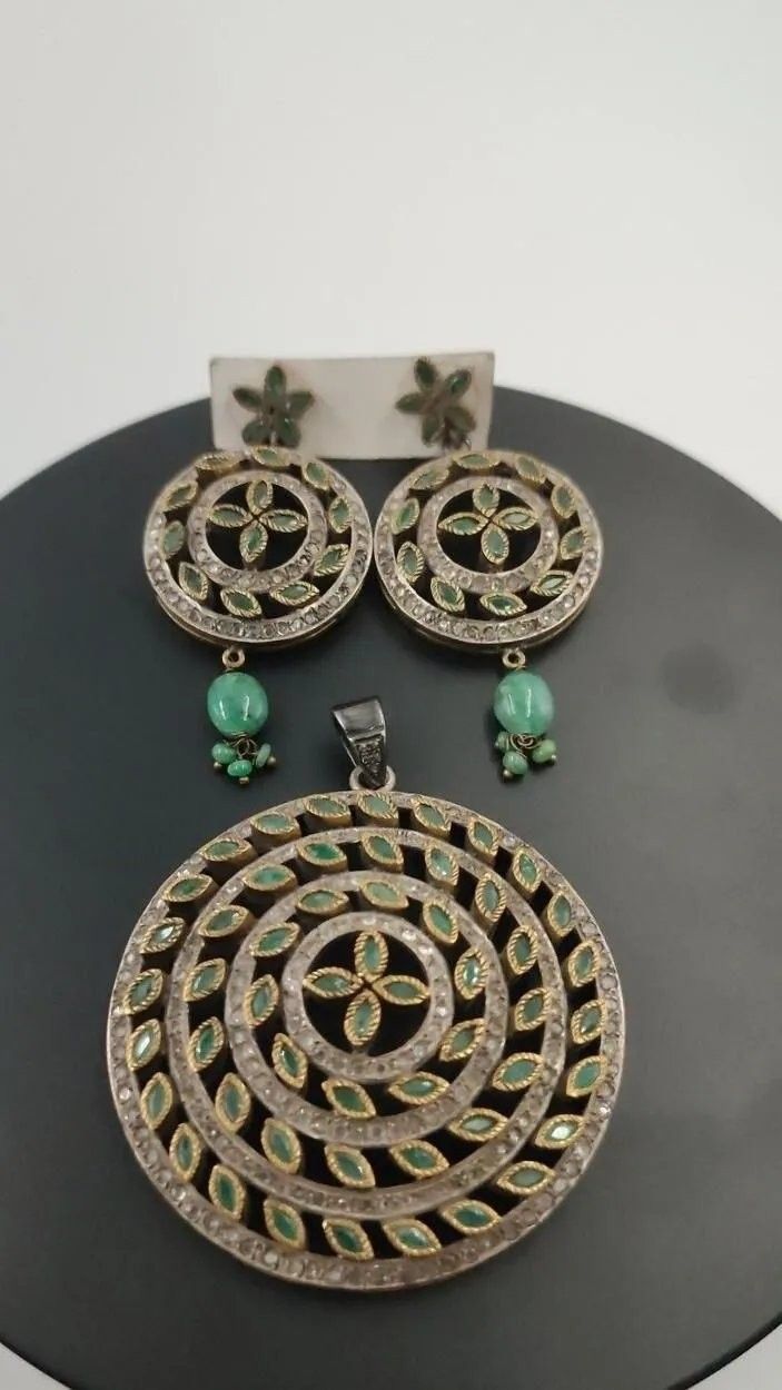 Zirkon Zümrüt Set Takı