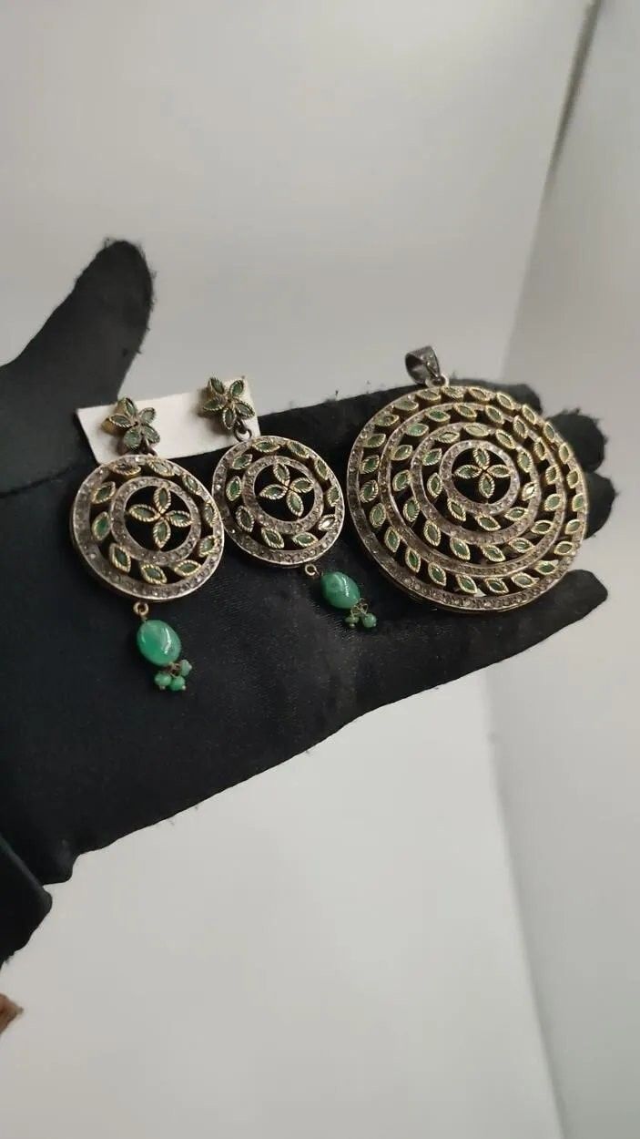 Zirkon Zümrüt Set Takı 2
