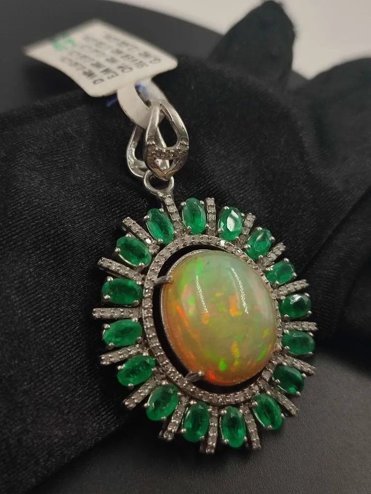Opal Zümrüt Kolye Ucu 2