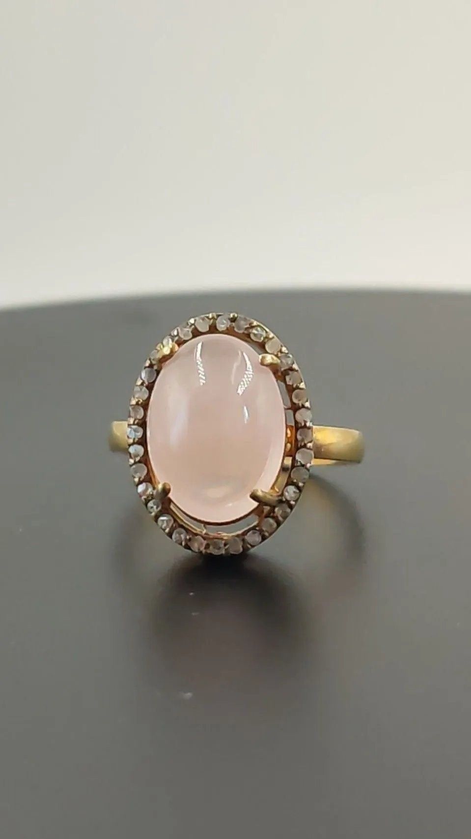 Pembe Kuvars Yüzük #3 2
