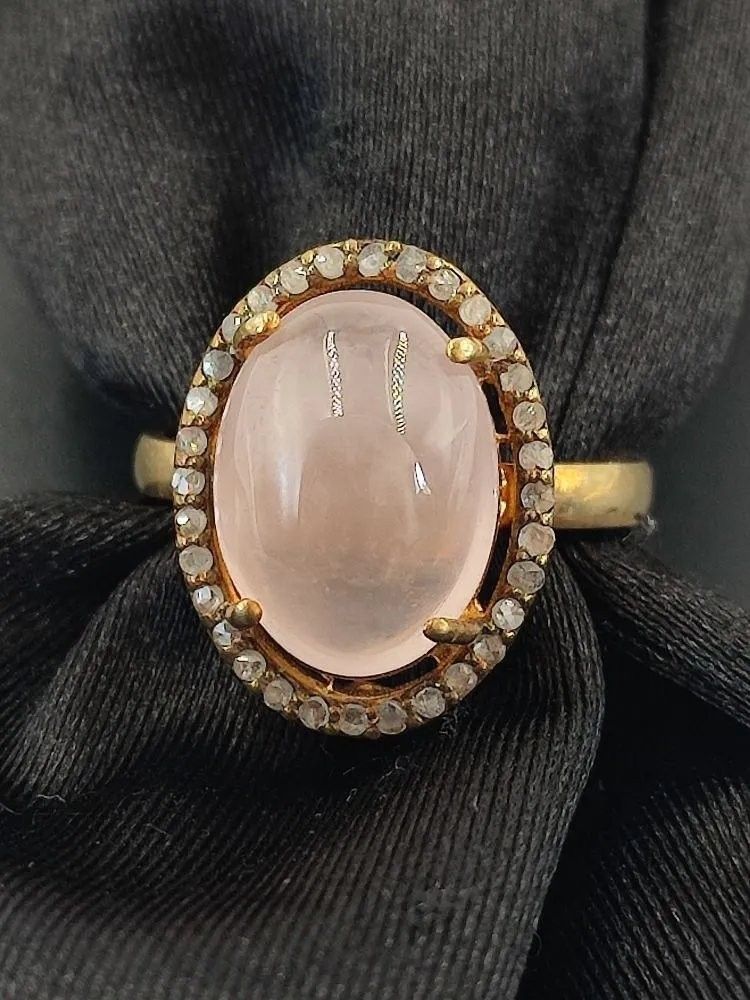 Pembe Kuvars Yüzük #3 5
