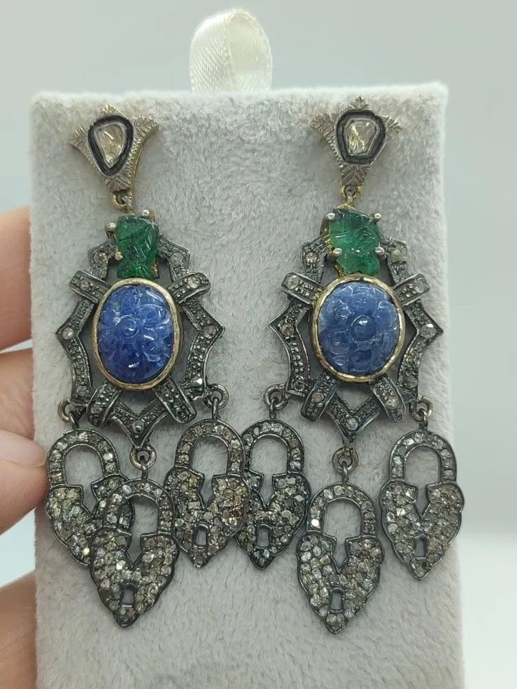 Zümrüt Safir Küpe 3